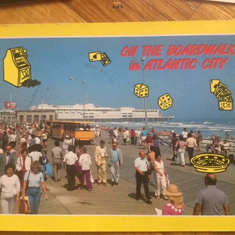 VINTAGE POSTCARDS 3 ATLANTIC CITY BALLY RESORT CASINO BOARDWALK POST CARDS NJ